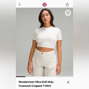 Wundermost ultra soft nulu cropped lululemon tee